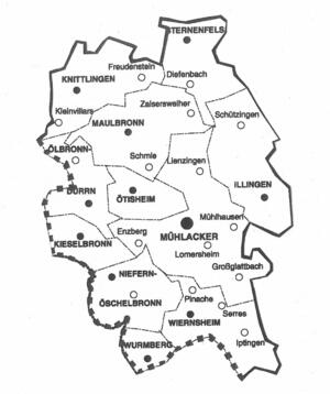 Karte östlicher Enzkreis